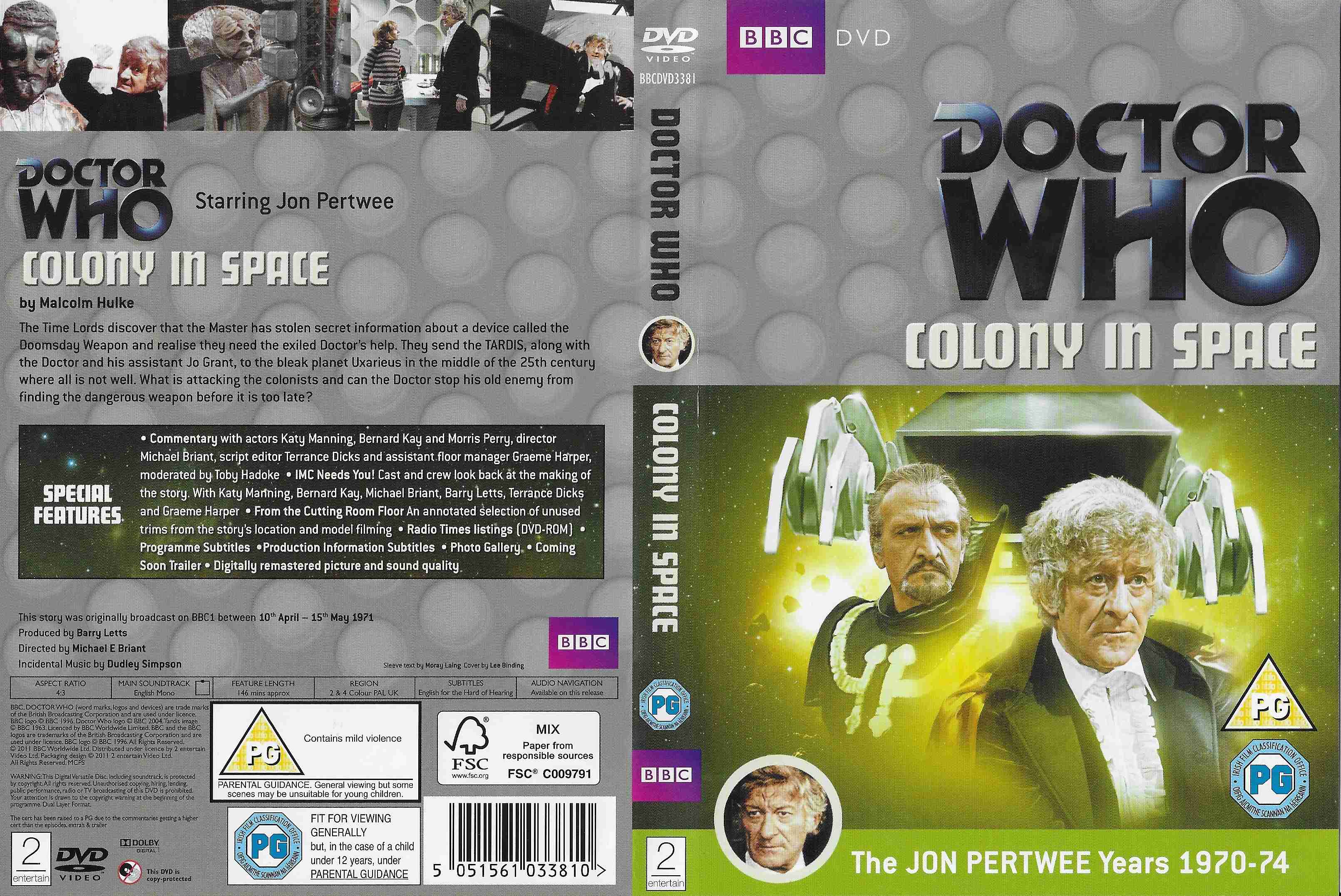 Picture of BBCDVD 3381 Doctor Who - Colony in space by artist Malcolm Hulke from the BBC records and Tapes library